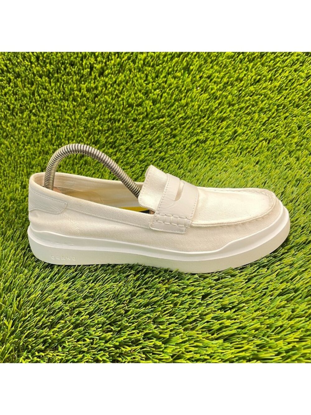 Cole Haan Grandpro Rally Womens Size 8.5B White Casual Flats Shoes Slip On